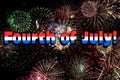 Fourth of July with Colorful Fireworks