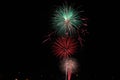 Fourth of July fireworks over beautiful Panama City Beach, Fl USA Gulf of Mexico