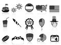 Fourth of July icons set