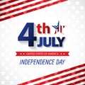 Fourth of July Independence Day. Abstract background. Vector