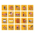 Fourth of july independence day collection. Vector illustration decorative design Royalty Free Stock Photo