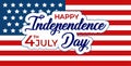 Fourth of July. Independence day greeting card, poster, flyer. Patriotic banner for website template. July 4th Royalty Free Stock Photo