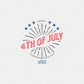 Fourth of July Independence Day USA badges logos and labels for any use