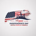 Fourth of July Independence Day, Vector illustration Royalty Free Stock Photo