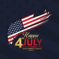 Fourth of July Independence Day, Vector illustration Royalty Free Stock Photo