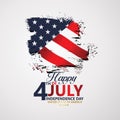 Fourth of July Independence Day, Vector illustration Royalty Free Stock Photo