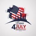 Fourth of July Independence Day, Vector illustration Royalty Free Stock Photo