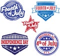 Fourth of July Indpendence Day Stamps