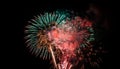 Fourth of July party vibrant colors, glowing fireworks, explosive celebration generated by AI