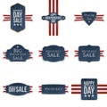 Fourth of July realistic Banners Set Royalty Free Stock Photo