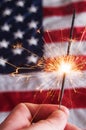 Fourth of July Sparkler Royalty Free Stock Photo