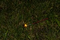 Fourth of July sparkler with ground back ground Royalty Free Stock Photo