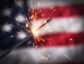 Fourth of July Sparkler Royalty Free Stock Photo