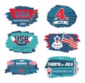 Fourth of July USA Happy Independence Day Posters Royalty Free Stock Photo