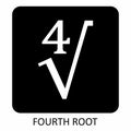 Fourth root icon Royalty Free Stock Photo
