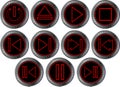 Fourth set buttons for web player Royalty Free Stock Photo