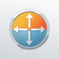 FourWay Arrow Button for Web and App Interface Royalty Free Stock Photo