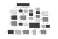 Fowchart. Colored shadows scheme. Royalty Free Stock Photo