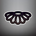 Fower Chamomile sign illustration. Vector. Violet gradient icon