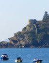 Fowey Castle, built by Henry VIII in 1530s to protect Fowey Harbour in Cornwall on the south coast of England. Royalty Free Stock Photo