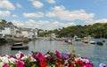 Picturesque Fowey harbour with moored boats Royalty Free Stock Photo