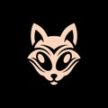 Fox alien head modern creative logo design Royalty Free Stock Photo