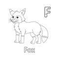 Fox Alphabet ABC Coloring Page F Royalty Free Stock Photo