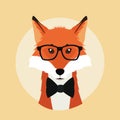 Fox animal hipster style