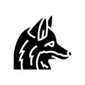 fox animal zoo glyph icon vector illustration Royalty Free Stock Photo