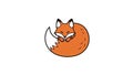 The fox appears in a stylized cartoon like form with bold lines Royalty Free Stock Photo