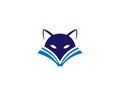 Fox Book Creative Logo Design Royalty Free Stock Photo