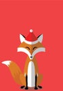FOX CHRISTMAS HAT - CHRISTMAS BUDDIES SERIES Royalty Free Stock Photo