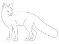 Fox contour - Fox woods forest. Eps 8 Royalty Free Stock Photo