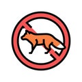 fox control color icon vector illustration Royalty Free Stock Photo