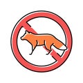 fox control color icon vector illustration Royalty Free Stock Photo