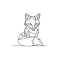 The fox is depicted sitting with a composed expression and prominent ears Royalty Free Stock Photo