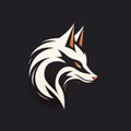 Aggressive Fox Logo: Modern, Stylized, Black And White Vector Design