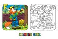 Fox farmer ABC coloring book. Alphabet F Royalty Free Stock Photo