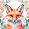 fox in the forestfox in the forestfox, animal, wild forest, vector, illustration Royalty Free Stock Photo