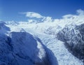 Fox glacier glacier in Westland National Park. Royalty Free Stock Photo