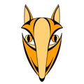 Fox head face mask symmetrical Royalty Free Stock Photo