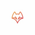 Fox head line logo design template vector graphic. fox icon design Royalty Free Stock Photo