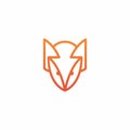 Fox Head Line Logo. Fox Head lcon, perfect for IT service company and brand fashion logo