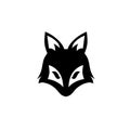Fox head logo icon vector illustration Royalty Free Stock Photo