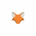 Fox head logo simple and strong illustration, fox vector design