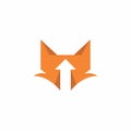 Fox Arrow Logo Simple. Fox Icon. Growth Fox