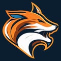 Fox head mascot logo design vector for your sport team or corporate identity Generative AI Royalty Free Stock Photo