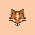 Fox head mascot logo. fox vector illustration design Royalty Free Stock Photo