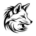 Fox head Vector illustration. Wolf Vintage Logo Stock Vector.