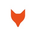 Fox head vector logo design. Illustration on white background. Royalty Free Stock Photo